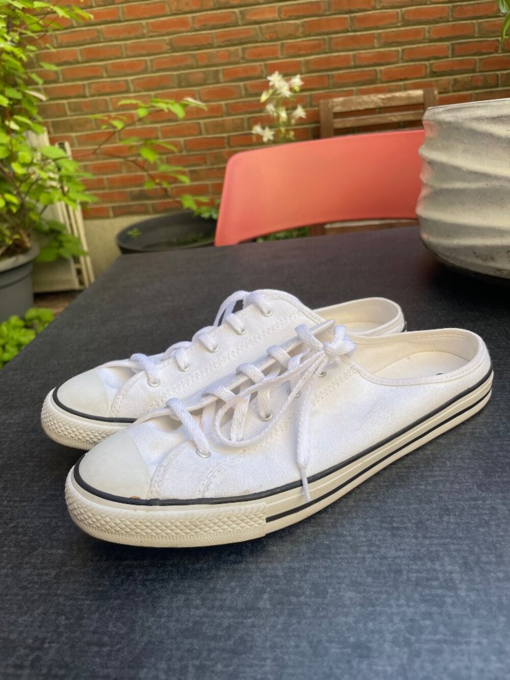 Converse Chuck Mule White slides - women's 9.5